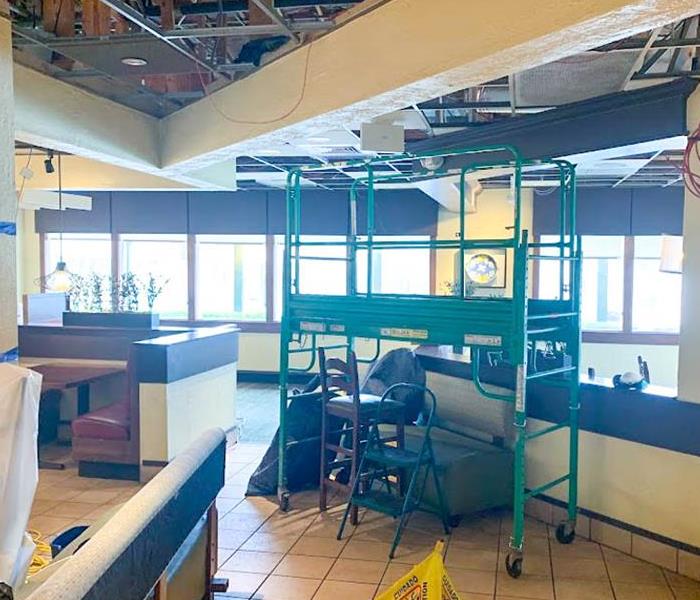 Restaurant being restored after damages